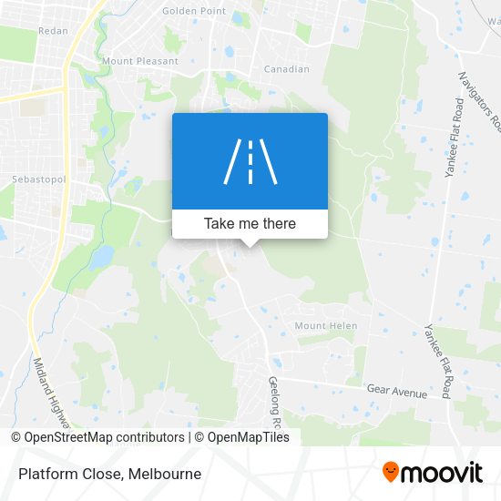Platform Close map