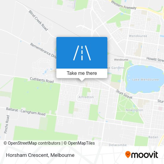 Horsham Crescent map
