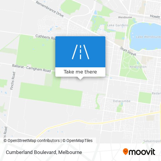 Cumberland Boulevard map