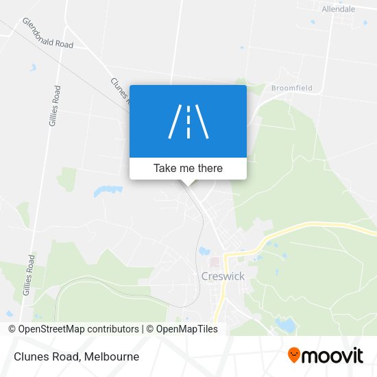 Clunes Road map