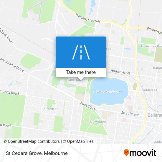 St Cedars Grove map