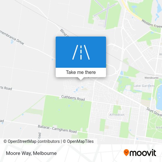 Moore Way map