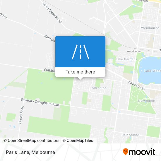 Paris Lane map