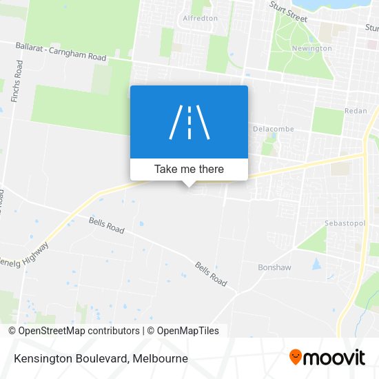 Kensington Boulevard map