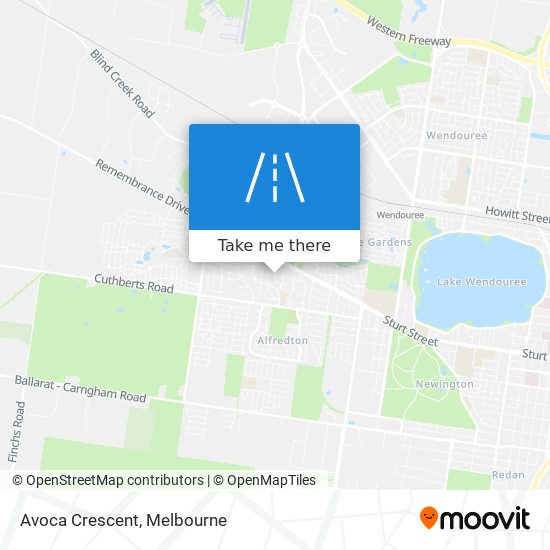 Avoca Crescent map