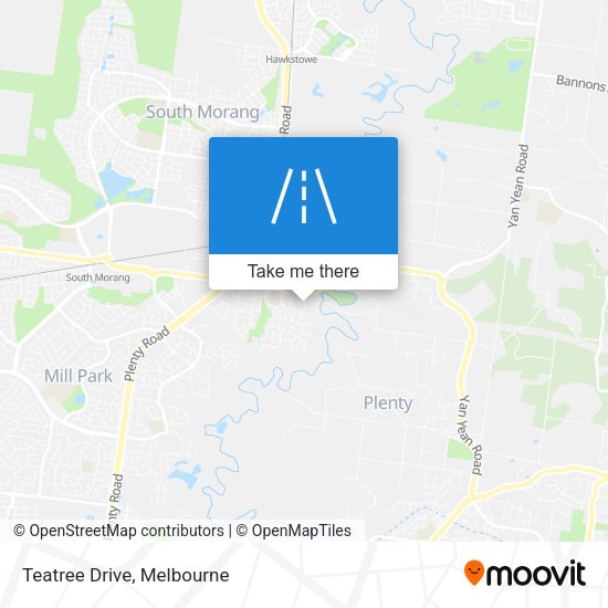 Teatree Drive map