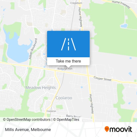 Mills Avenue map