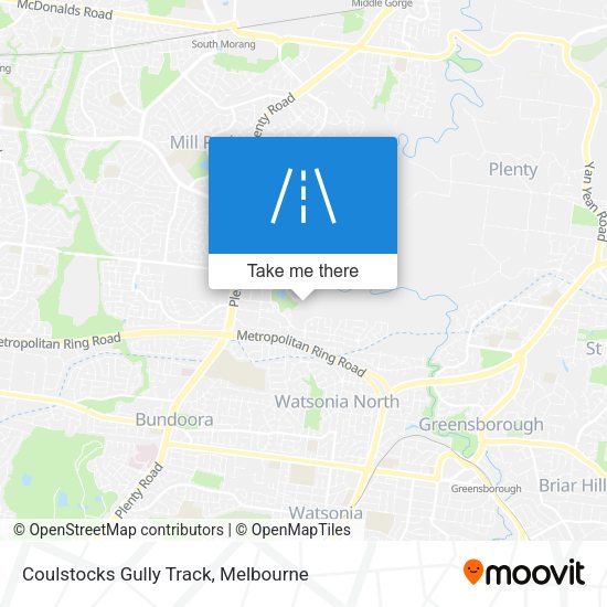 Coulstocks Gully Track map