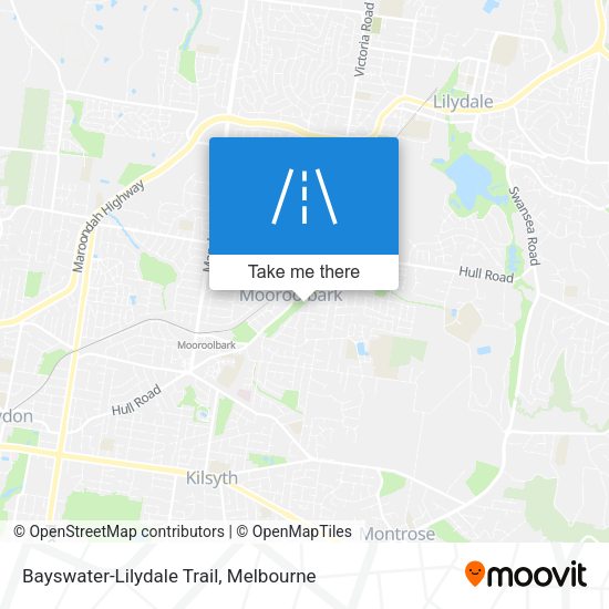 Bayswater-Lilydale Trail map