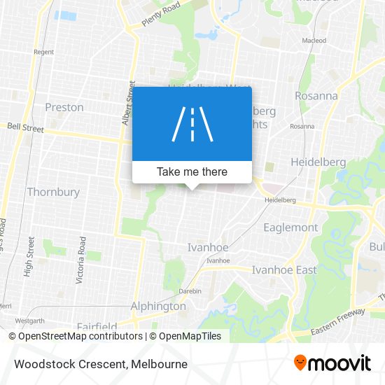 Woodstock Crescent map