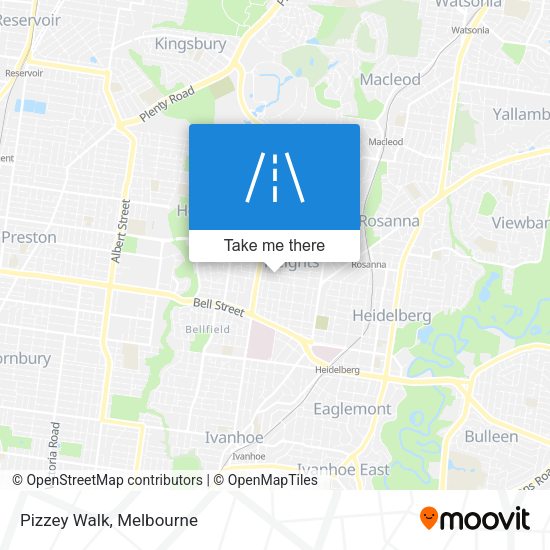 Pizzey Walk map