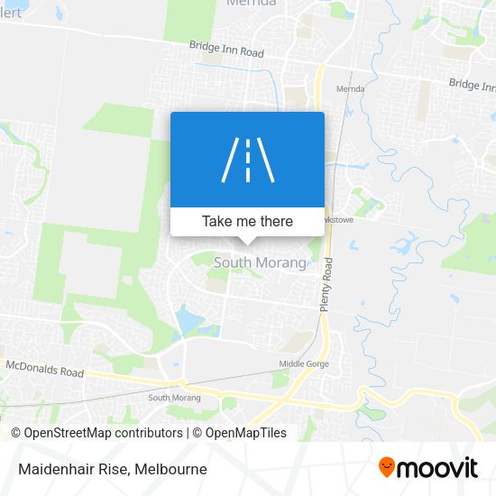 Maidenhair Rise map