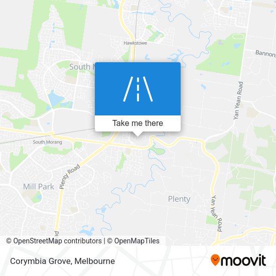 Corymbia Grove map