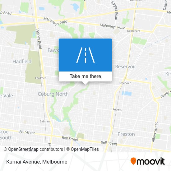 Kurnai Avenue map