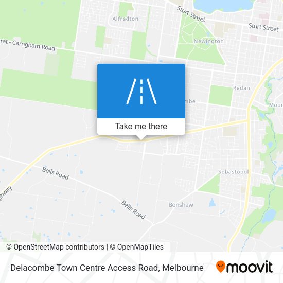 Delacombe Town Centre Access Road map