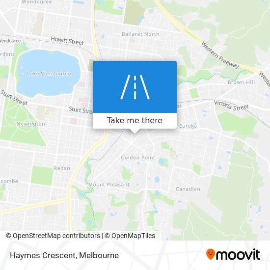 Haymes Crescent map