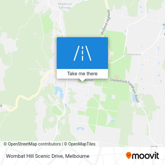 Wombat Hill Scenic Drive map