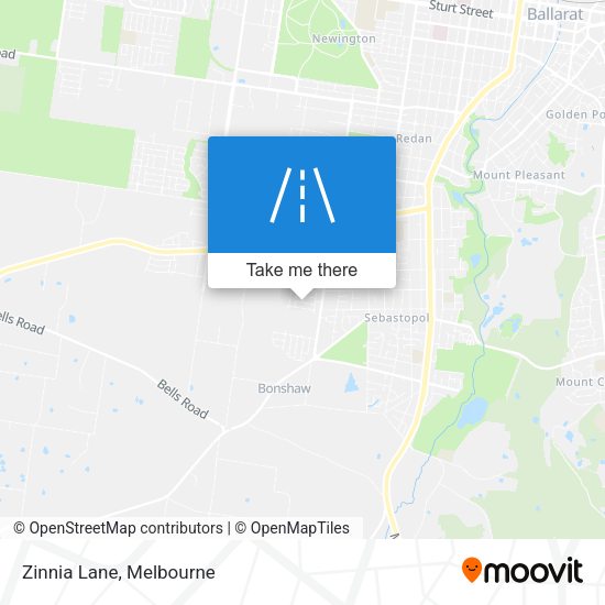 Zinnia Lane map