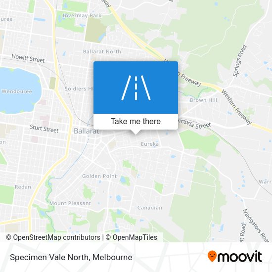 Specimen Vale North map