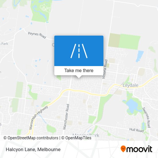 Halcyon Lane map