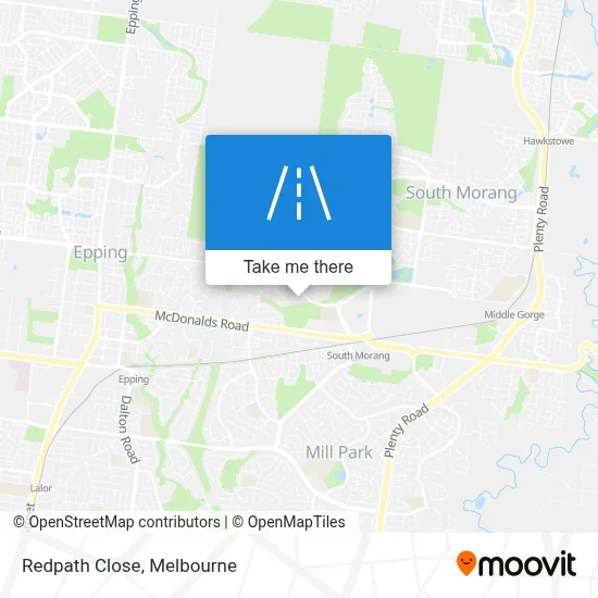 Mapa Redpath Close