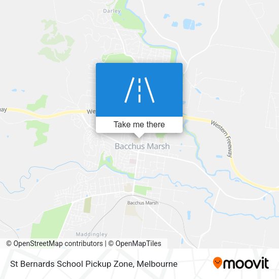 St Bernards School Pickup Zone map