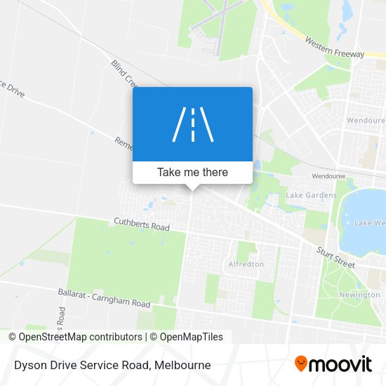 Dyson Drive Service Road map
