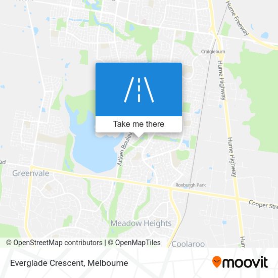 Everglade Crescent map