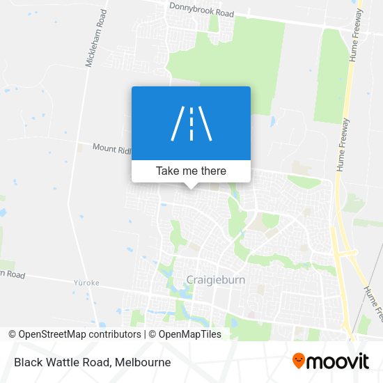 Black Wattle Road map