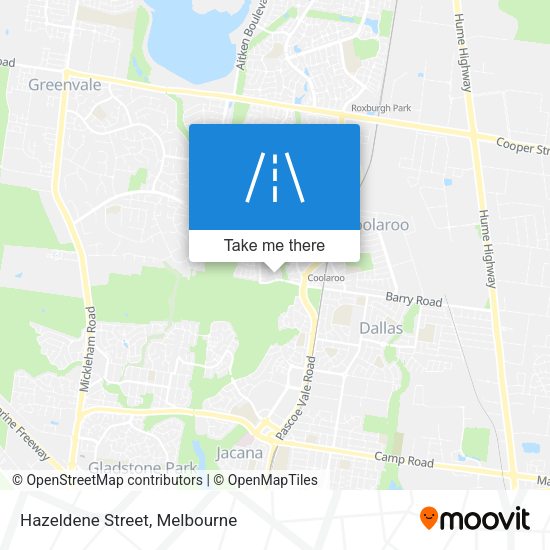 Hazeldene Street map