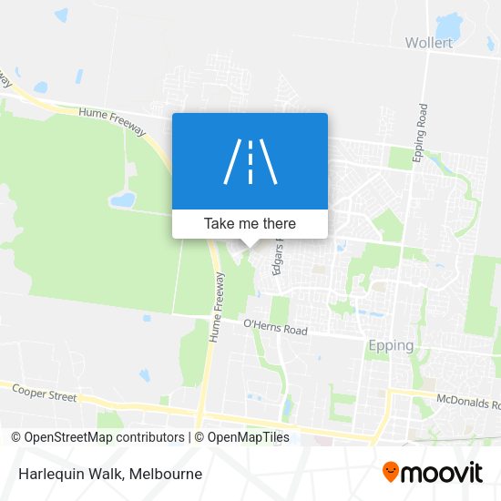Harlequin Walk map