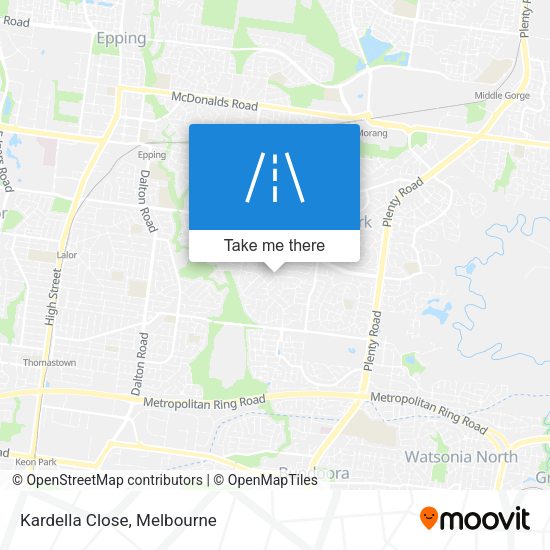 Kardella Close map