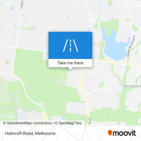 Hallcroft Road map