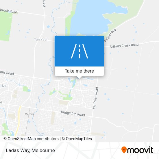 Ladas Way map