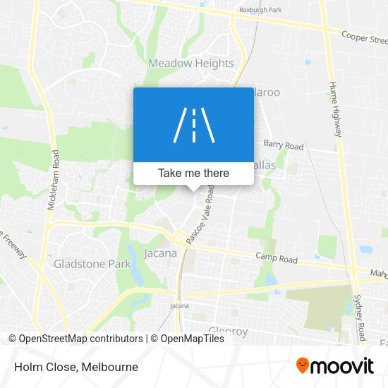 Holm Close map