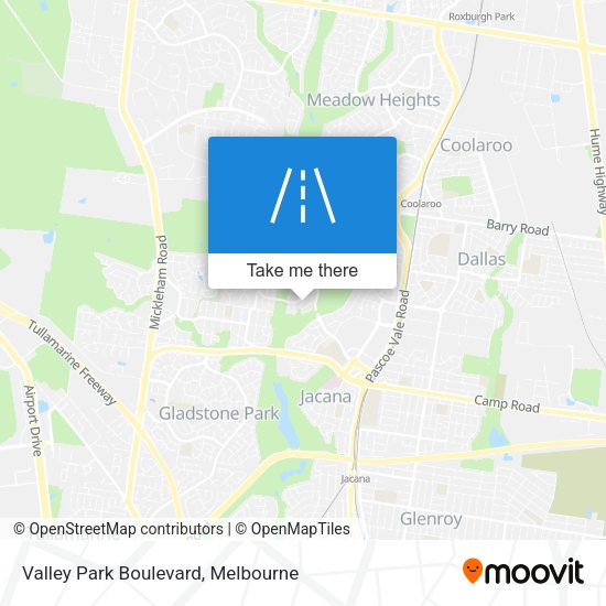 Valley Park Boulevard map
