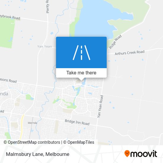 Malmsbury Lane map