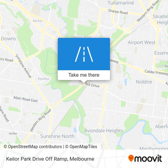 Keilor Park Drive Off Ramp map