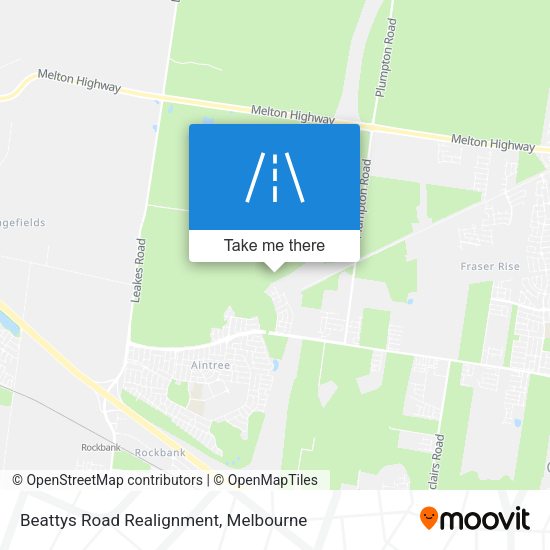 Beattys Road Realignment map