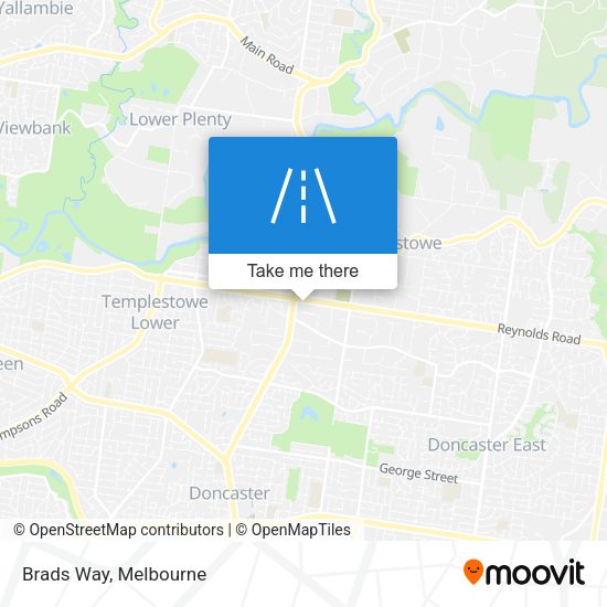 Brads Way map