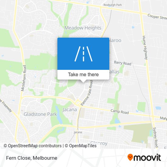 Fern Close map