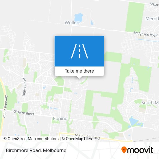Birchmore Road map