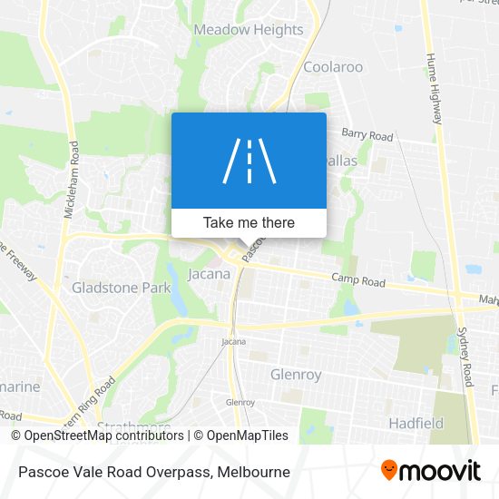 Pascoe Vale Road Overpass map