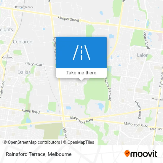 Mapa Rainsford Terrace