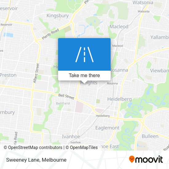 Sweeney Lane map