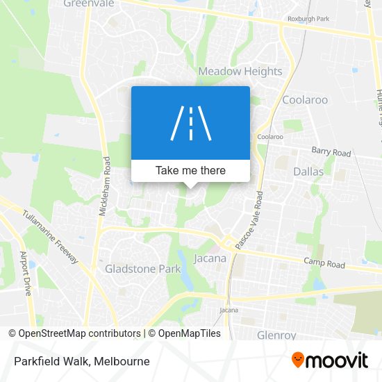 Parkfield Walk map