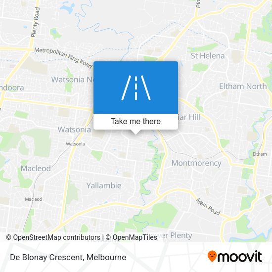 De Blonay Crescent map