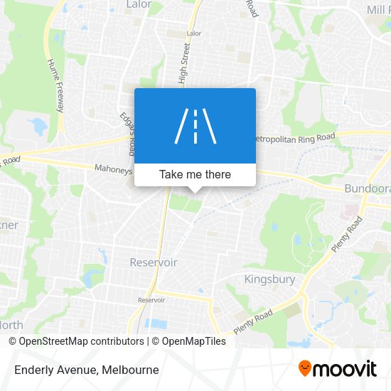 Enderly Avenue map