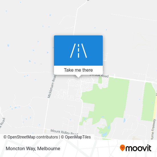 Moncton Way map