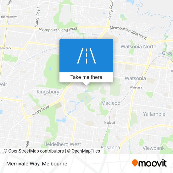 Merrivale Way map